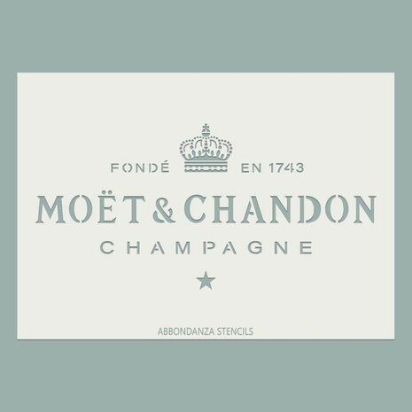 Sjabloon Moët et Chandon formaat afbeelding: 38 x18,5 cm