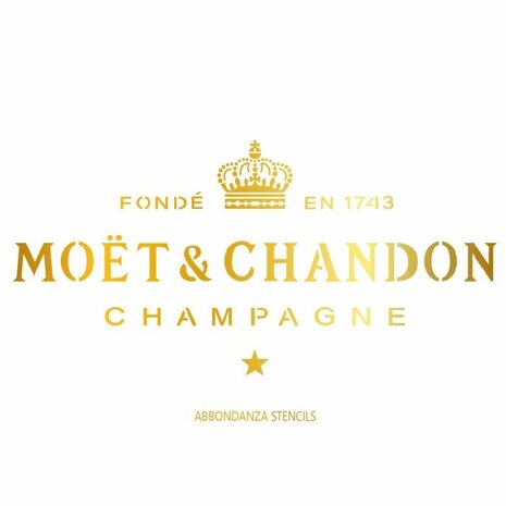 Sjabloon Moët et Chandon formaat afbeelding: 38 x18,5 cm