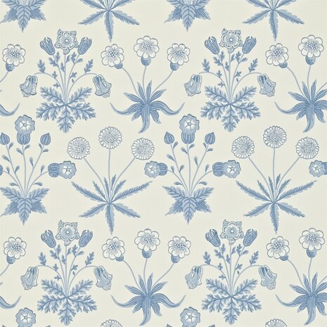 Morris & Co Daisy Blue ivory 212561