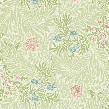 Morris & Co Larkspur Green Coral 212558