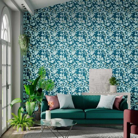 Harlequin Ardisia Amazonia Teal Gold 112764