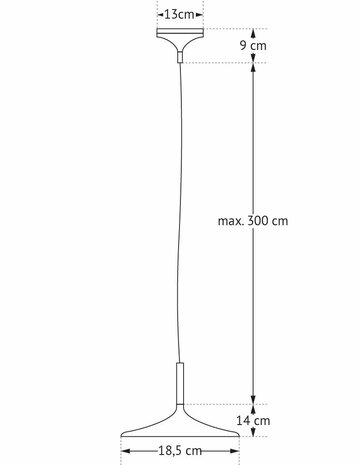 Frezoli Lighting hanglamp Fluente small Donker messing  L.346.9.960