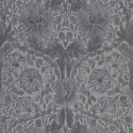 Morris & Co Pure Morris North Wallpapers Honeysuckle & Tulip Black Ink 216523