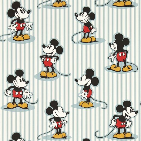 Sanderson Disney Home Mickey Stripe Sea Salt 217271