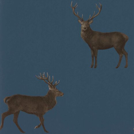 Sanderson Arboretum Wallpapers Evesham Deer  Indigo 216620