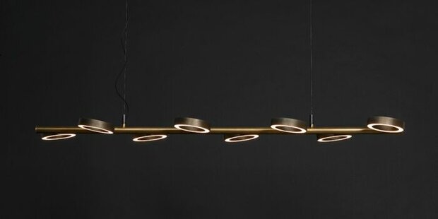 Frezoli Lighting hanglamp Apriro 8 lichts Donker messing 3
