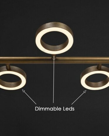 Frezoli Lighting hanglamp Apriro 8 lichts Donker messing 5