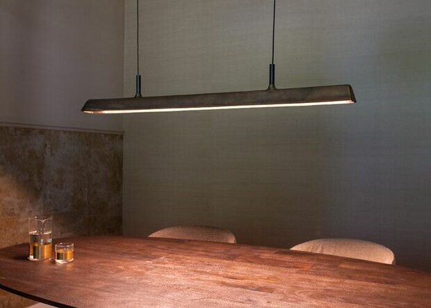Frezoli Lighting hanglamp Stretto Donker messing 3