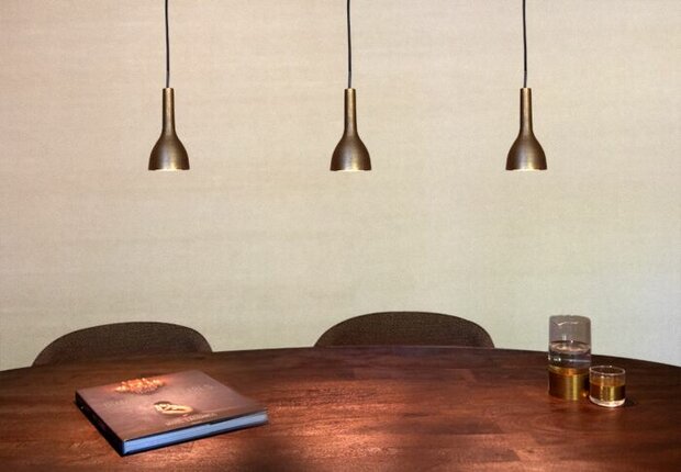 Frezoli Lighting hanglamp Tulipi Donker messing 2