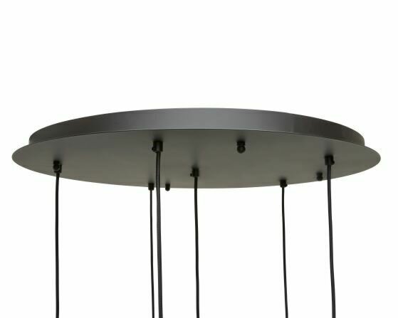 Frezoli Lighting hanglamp Vetroso 6 smoke glass Mat zwart 3