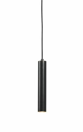 Frezoli Lighting hanglamp Tubino 5 buizen rond Mat zwart met kap zwart/bruine finish #