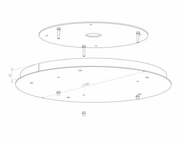 Frezoli Lighting hanglamp Tubino 5 buizen rond Mat zwart met kap zwart/bruine finish 8