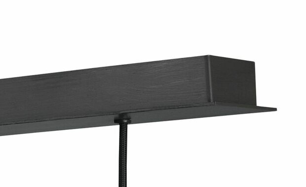 Frezoli Lighting hanglamp Tubino 5 buizen Mat zwart met koperen kap 5