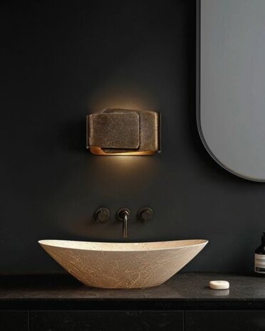 Frezoli Lighting wandlamp Stoine Donker messing 2