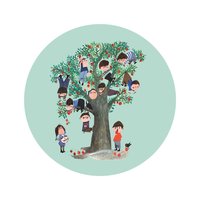Behangcirkel Apple Tree, ø 142.5 cm  