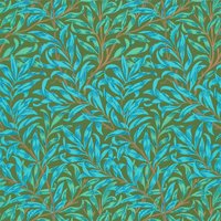 Morris & Co the Queens Square Collection Willow Bough Olive Turqoise 216952