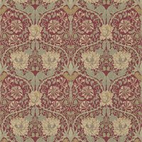 Morris & Co Honeysuckle & Tulip Red Gold 214700
