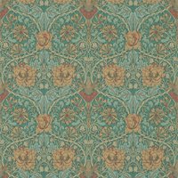 Morris & Co Honeysuckle & Tulip Emerald Russet 214704