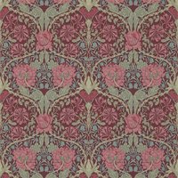 Morris & Co Honeysuckle & Tulip Burgundy Sage 214703