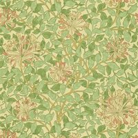 Morris & Co Honeysuckle & Tulip Green Beige Pink 216842