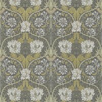 Morris & Co Honeysuckle & Tulip Charcoal Gold 216827