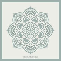 Sjabloon Mandala Gratitude  55 x 55 cm doorsnede 50 cm