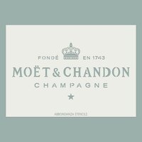 Sjabloon Moët et Chandon formaat afbeelding: 38 x18,5 cm