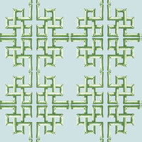 Thibaut Palm Grove Boca Bamboo Green & Blue T13903