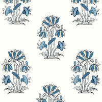 Thibaut Mesa Lily Flower Blue & White T13204