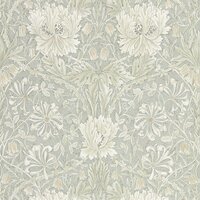 Morris & Co Pure Morris North Wallpapers Honeysuckle & Tulip Grey Blue 216525