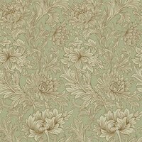 Morris & Co Chrysanthemum Toile Eggshell Gold 216861 