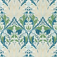 Morris & Co Morris and Friends Wallpapers Helena Indigo Forest 217360