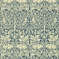 Morris & Co Morris and Friends Wallpapers Brer Rabbit Indigo Vellum DMORBR105