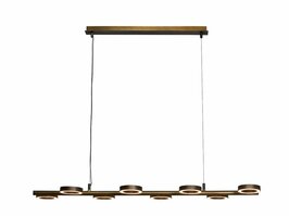Frezoli Lighting hanglamp Apriro 8 lichts Donker messing