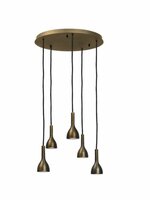 Frezoli Lighting hanglamp Tulipi 5 Donker messing