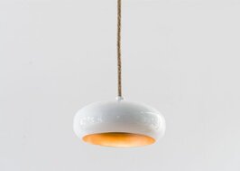 Frezoli Lighting hanglamp Pebble 1 18cm round Ecru/wit