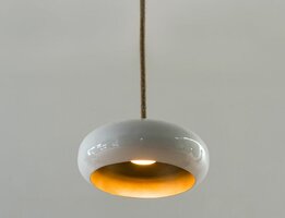 Frezoli Lighting hanglamp Pebble 1 22cm round Ecru/wit