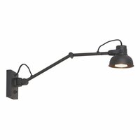Frezoli Lighting wandlamp Mazz + knikarm Mat zwart